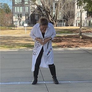 Use Your Voice With This White Button Up Duster